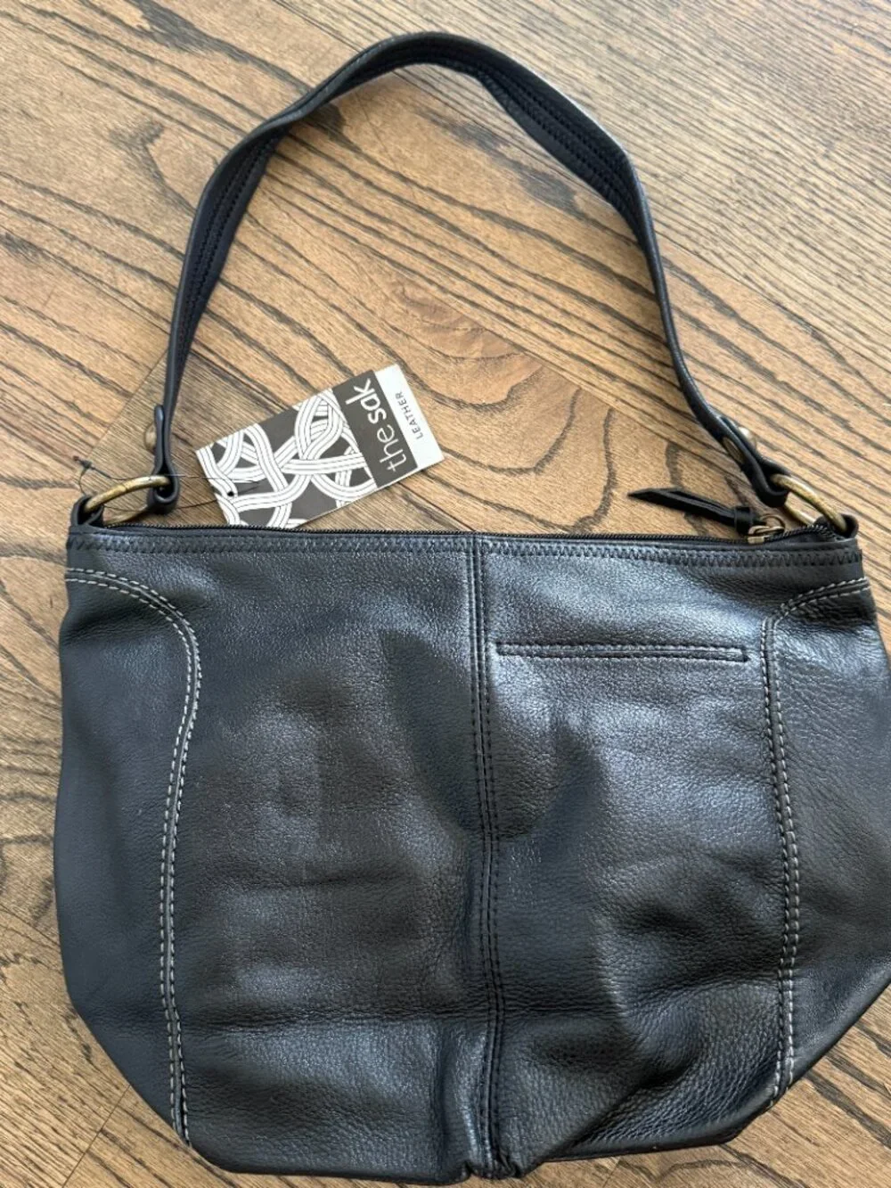 The Sak Leather Large Iris Hobo Bag Handbag Purse Shoulder Tote Black NWT $149